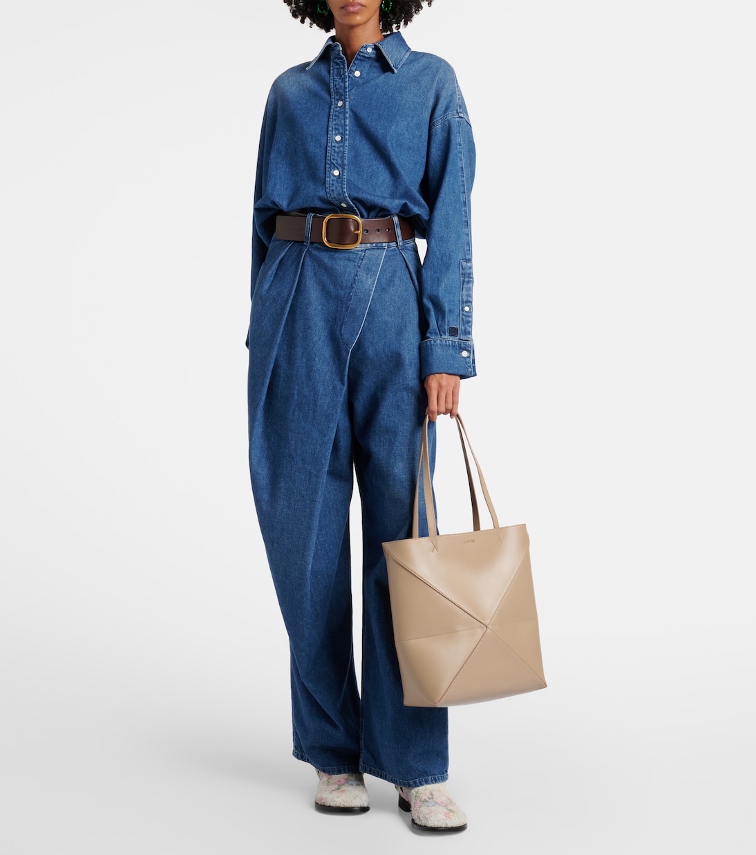 Borsa Puzzle Fold Medium in pelle | Loewe