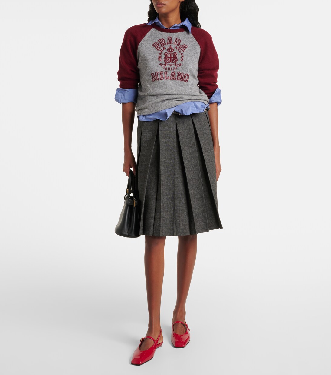 Patent leather slingback flats | Prada