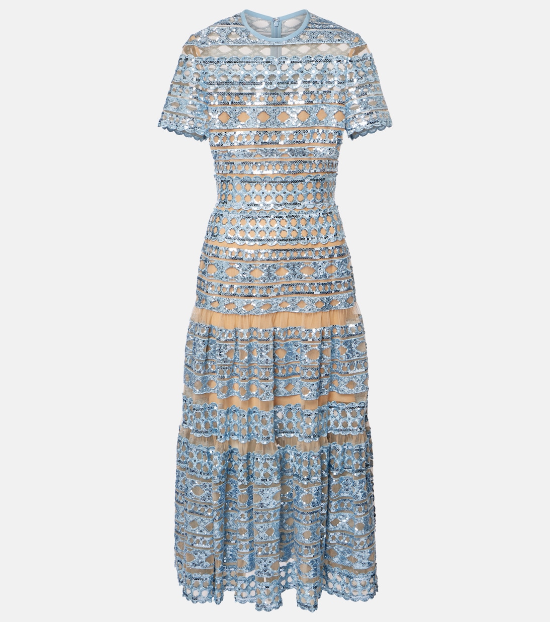 Maxikleid aus Tüll mit Pailletten | Elie Saab