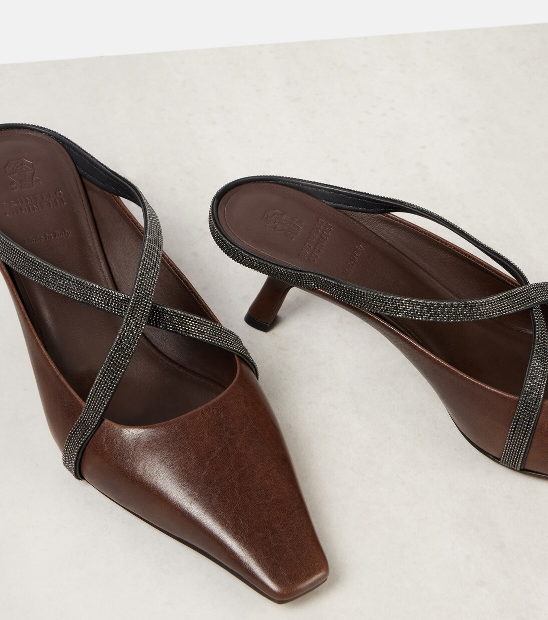 Mules aus Leder | Brunello Cucinelli