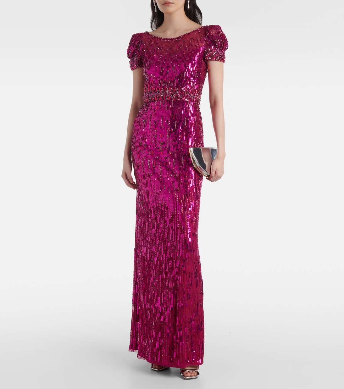 Abito lungo Sungem con decorazioni | Jenny Packham