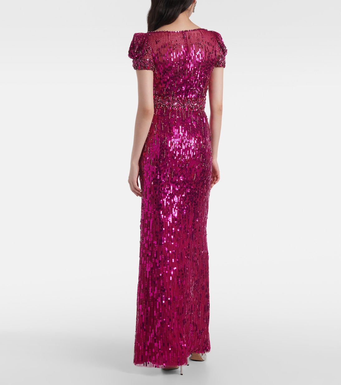 Abito lungo Sungem con decorazioni | Jenny Packham