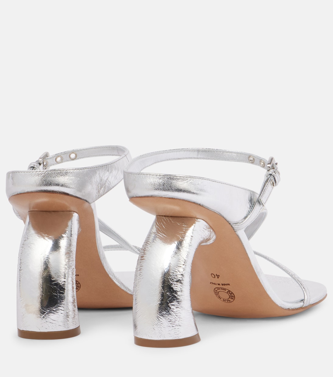 Sandalen aus Metallic-Leder | Dries Van Noten