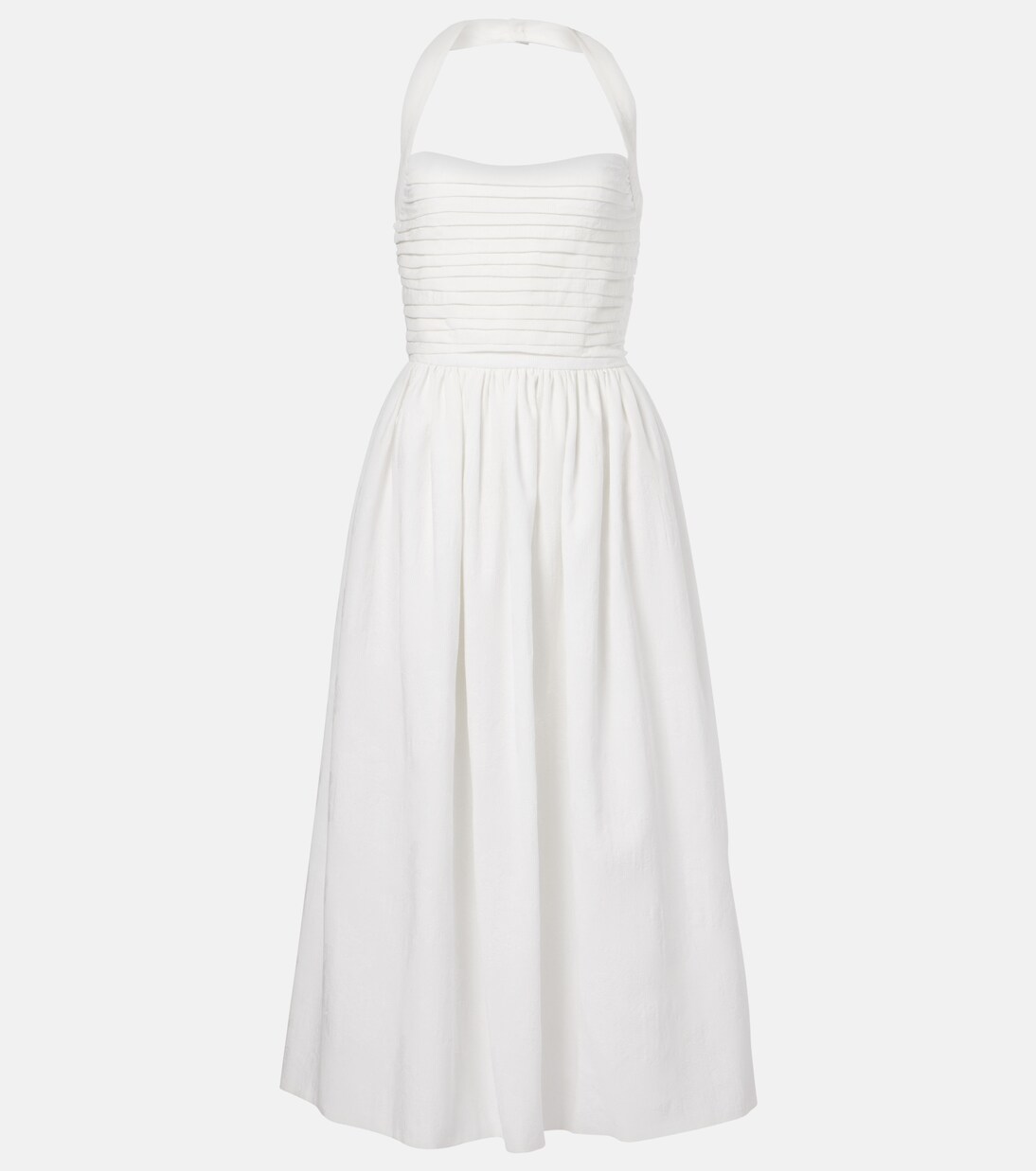 Robe midi Leia brodée en coton | Markarian