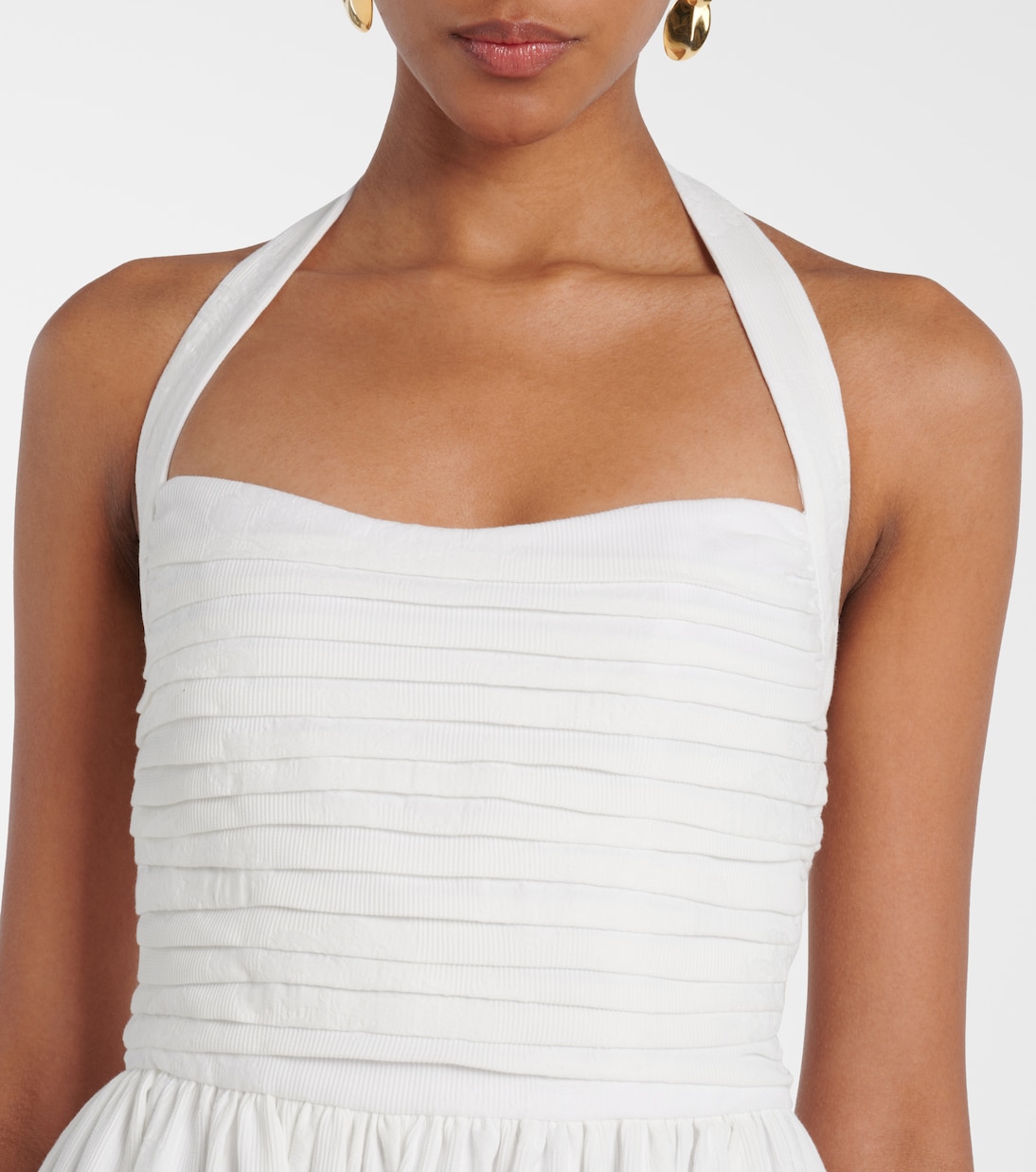 Robe midi Leia brodée en coton | Markarian