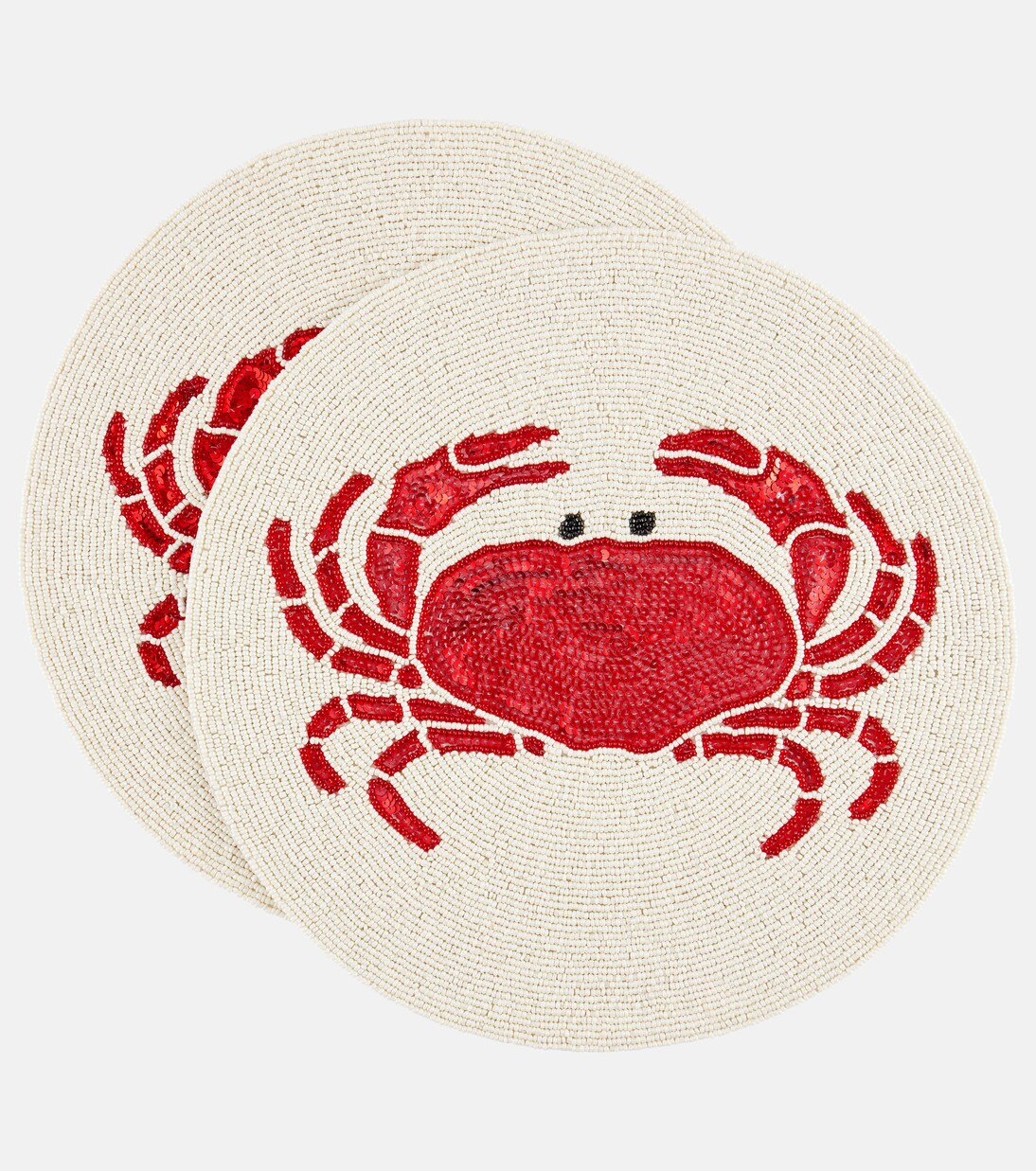 Crab set of 2 beaded placemats | Les-Ottomans