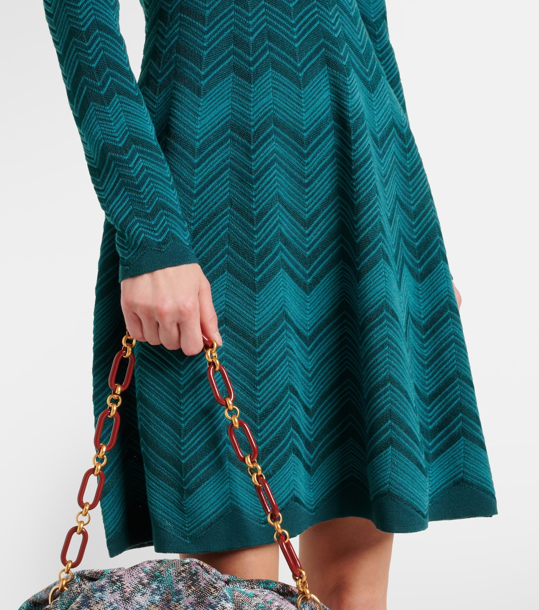 Minikleid aus Häkelstrick | Missoni