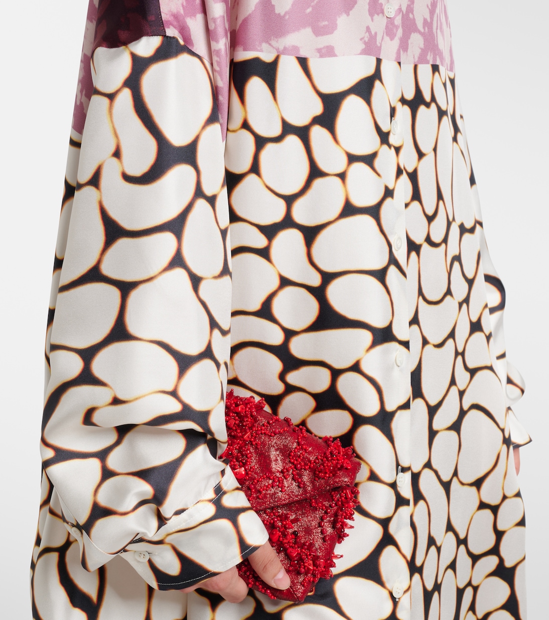 Robe chemise imprimée en soie | Dries Van Noten