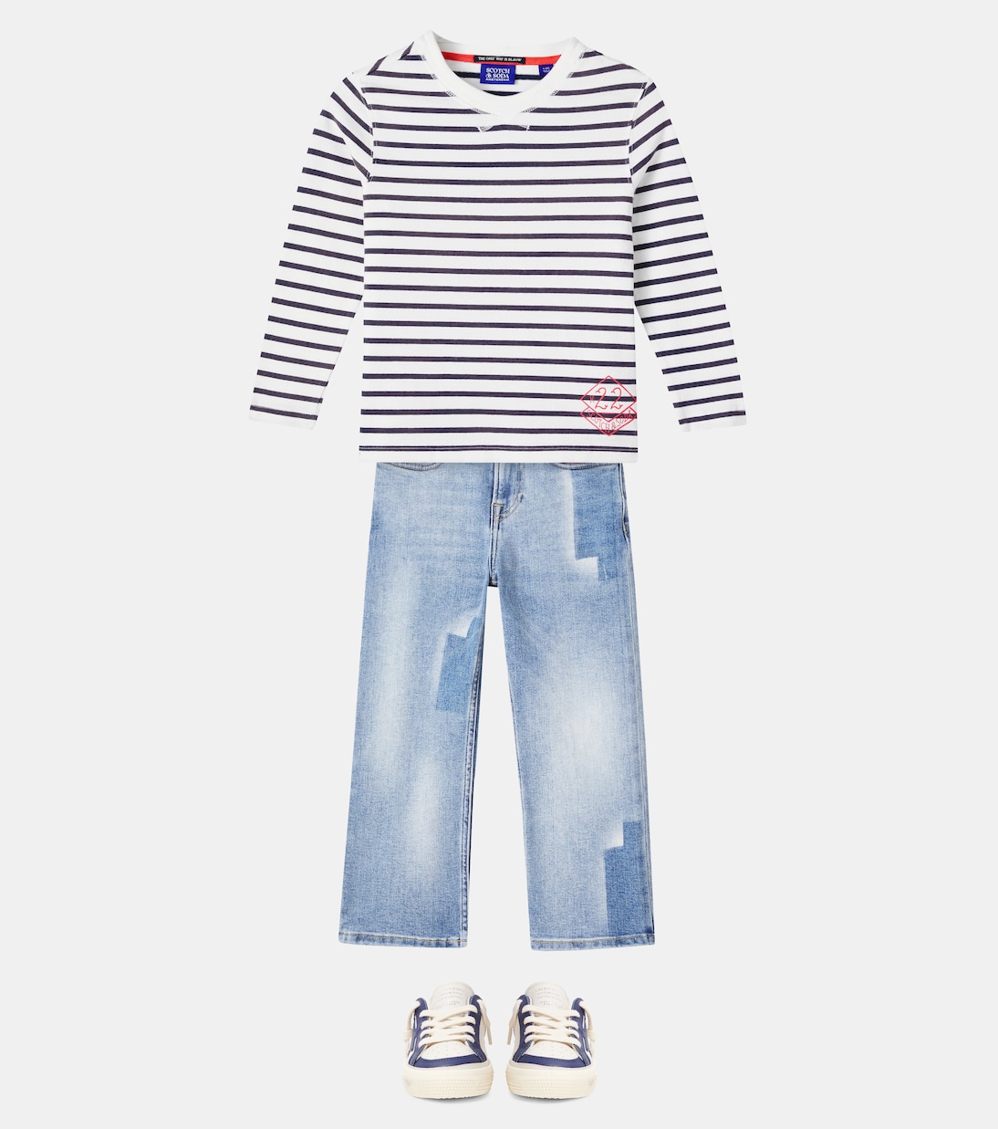 T-shirt in cotone a righe | Scotch & Soda Kids