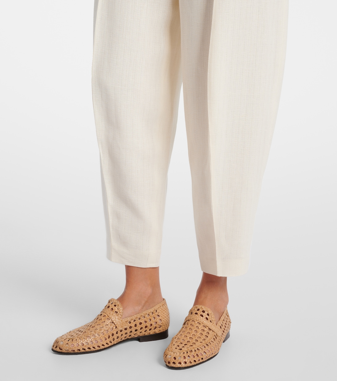 Hose Bob aus Leinen-Crêpe | Loro Piana