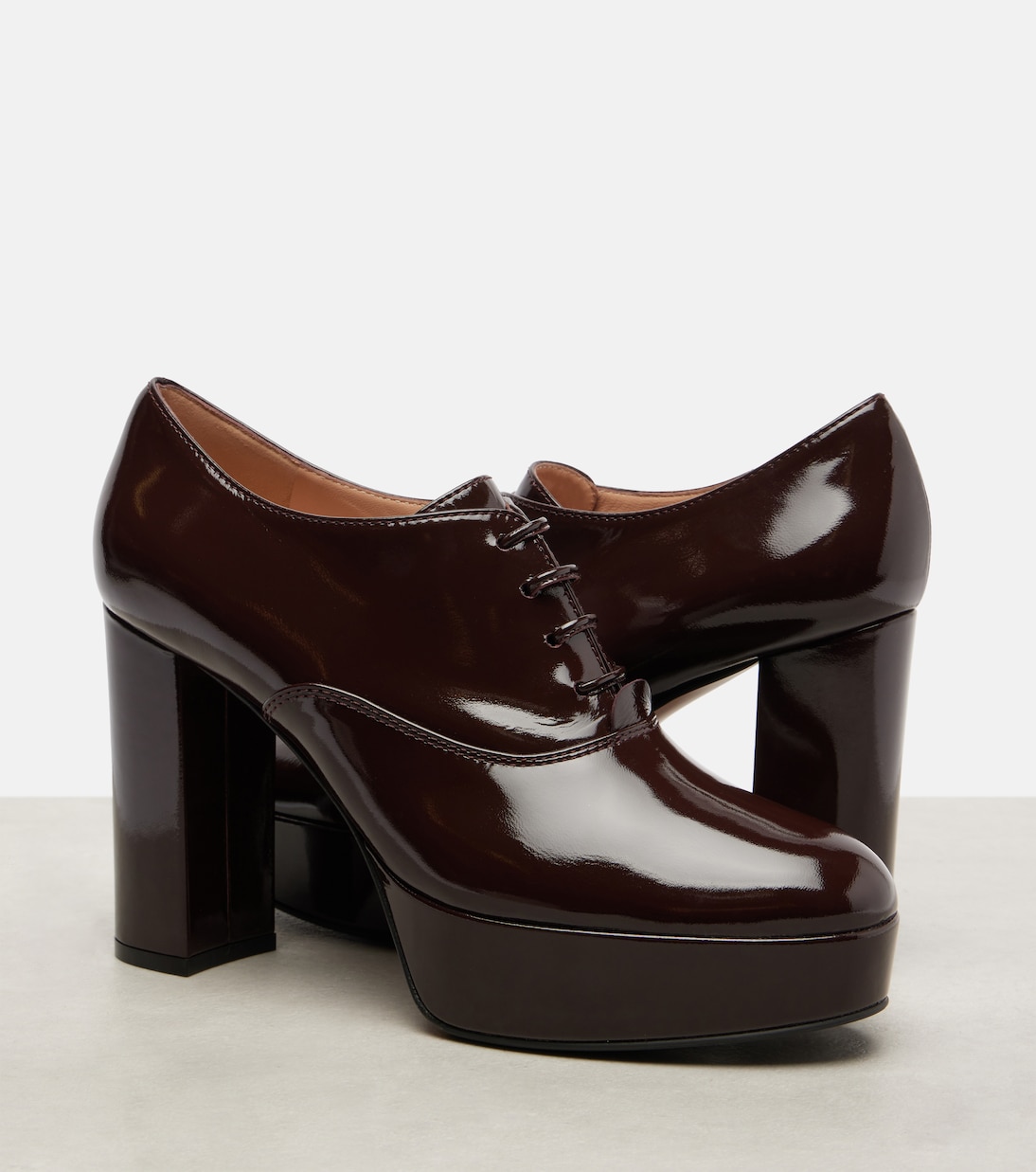 70 lace-up leather platform pumps | Gianvito Rossi