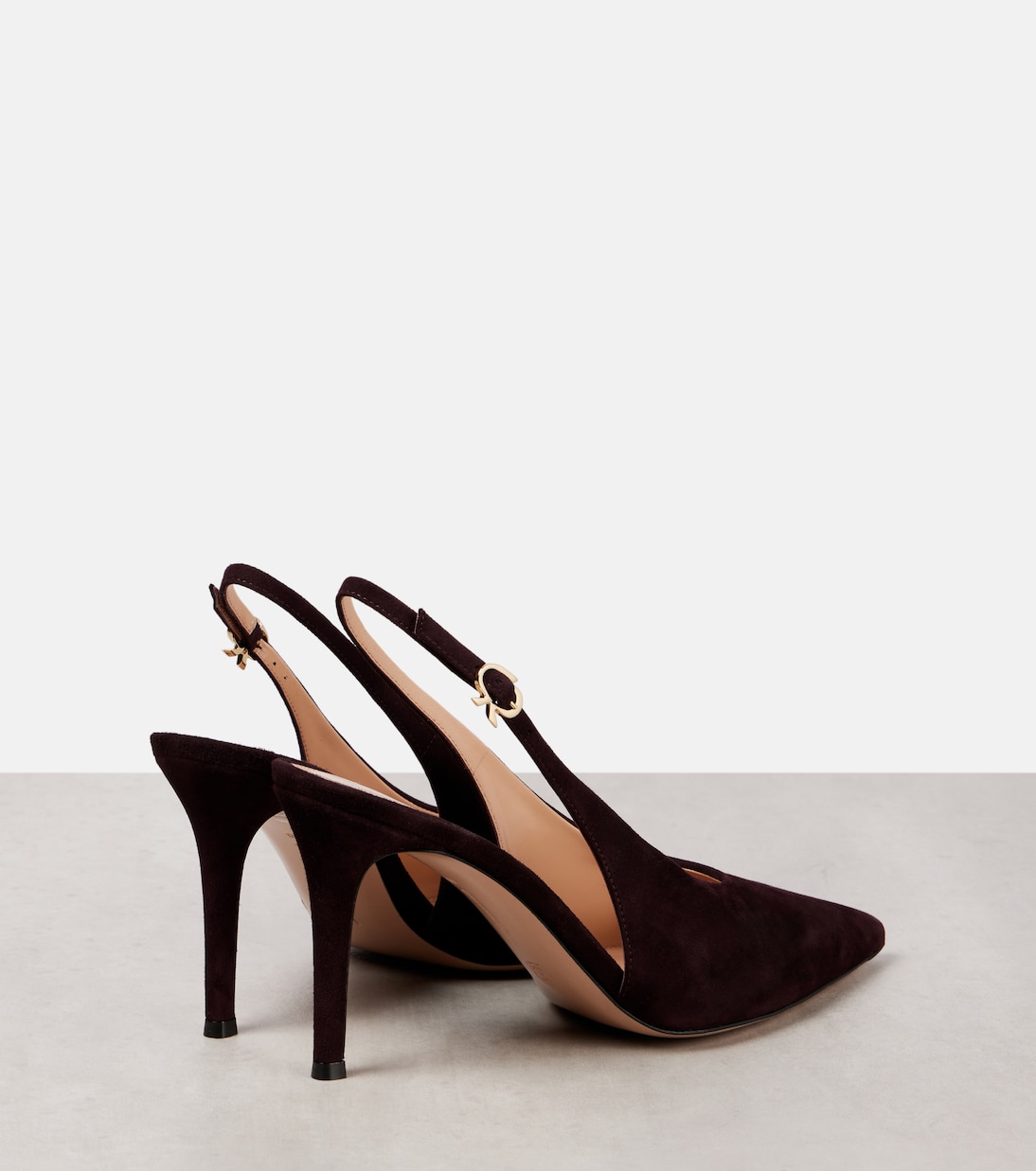 Escarpins slingback Robbie en daim | Gianvito Rossi