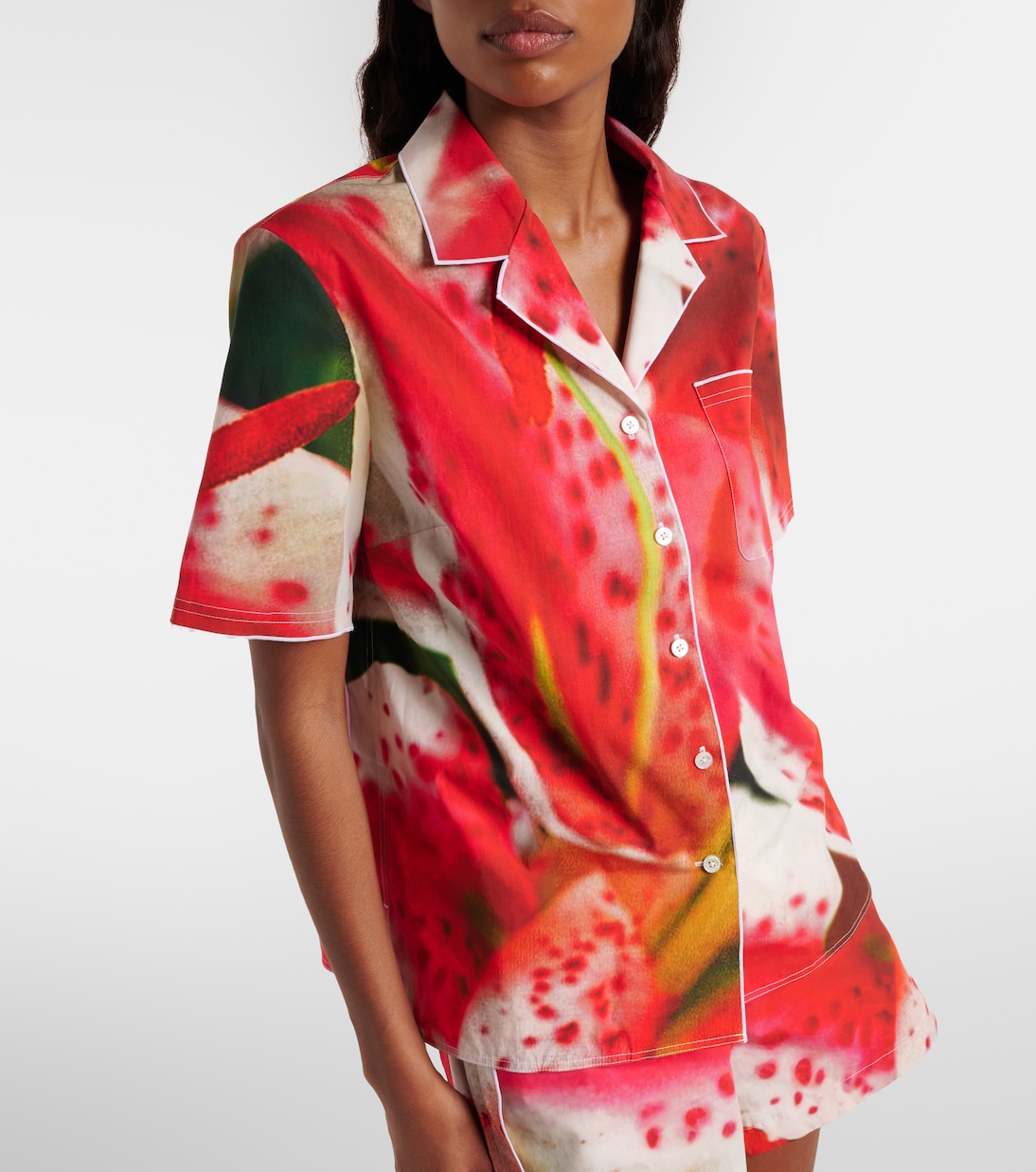 Camisa de sarga en mezcla de algodón | Tory Burch