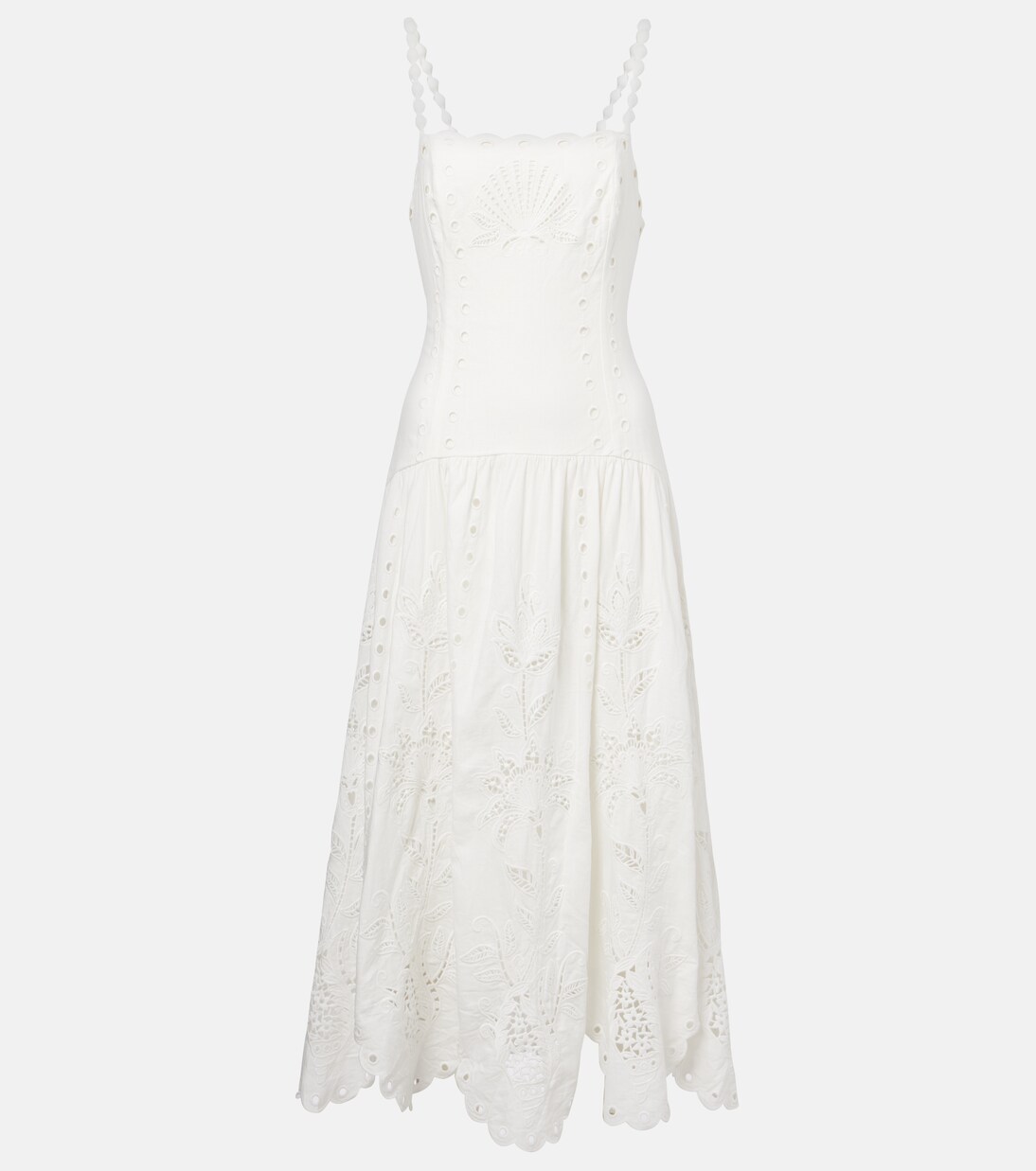 Midikleid aus einem Leinengemisch | Farm Rio