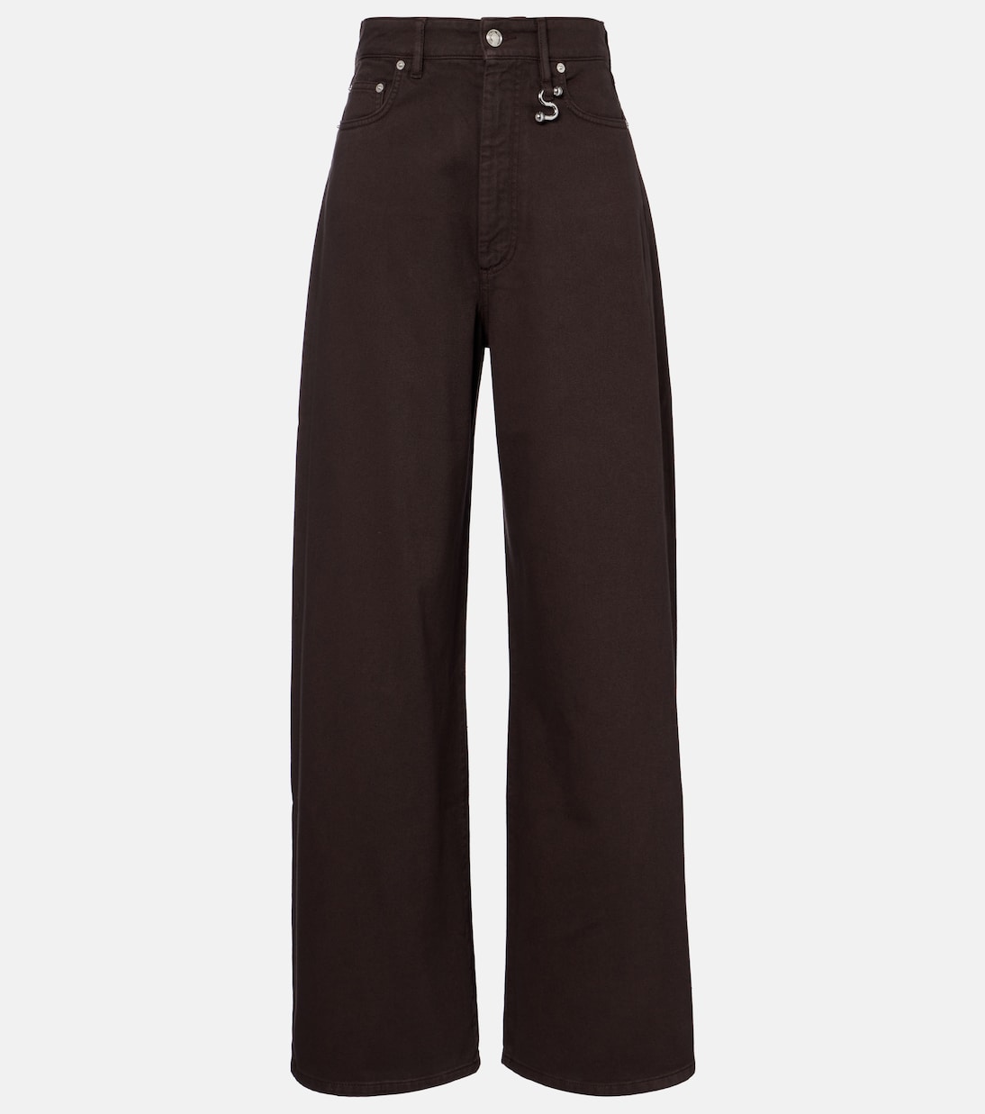 Jeans siamese a gamba larga in denim a vita media | Sportmax