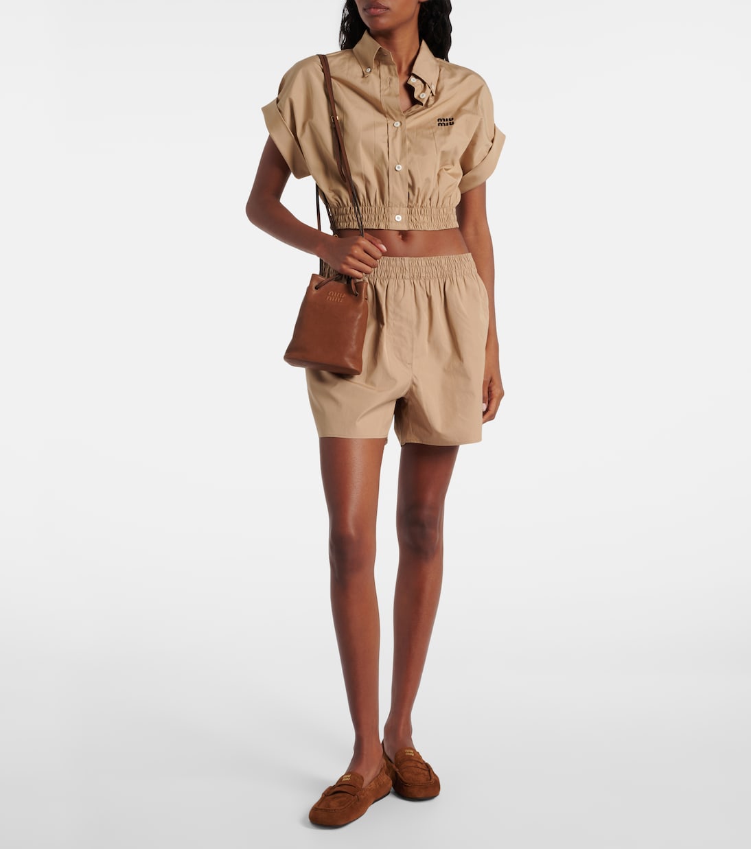 Loafers aus Veloursleder | Miu Miu