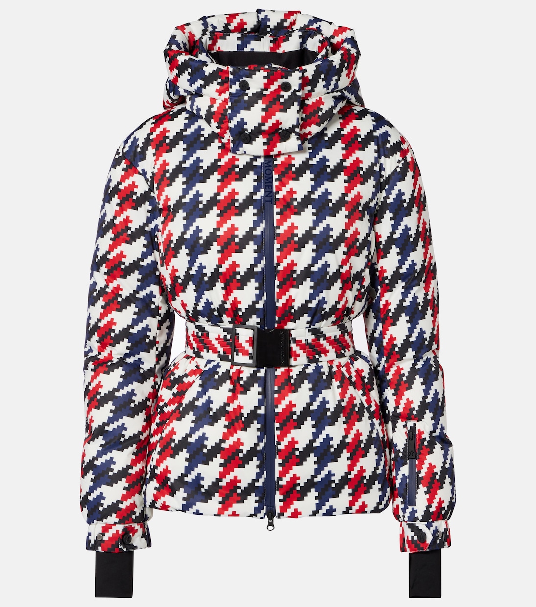 Candice houndstooth down ski jacket | Perfect Moment