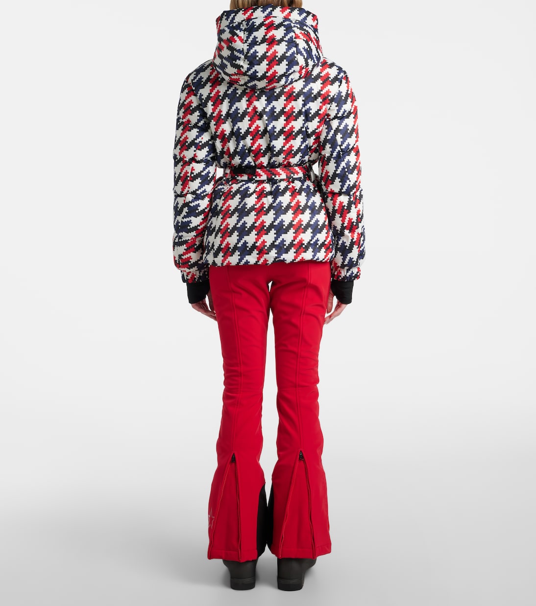Candice houndstooth down ski jacket | Perfect Moment