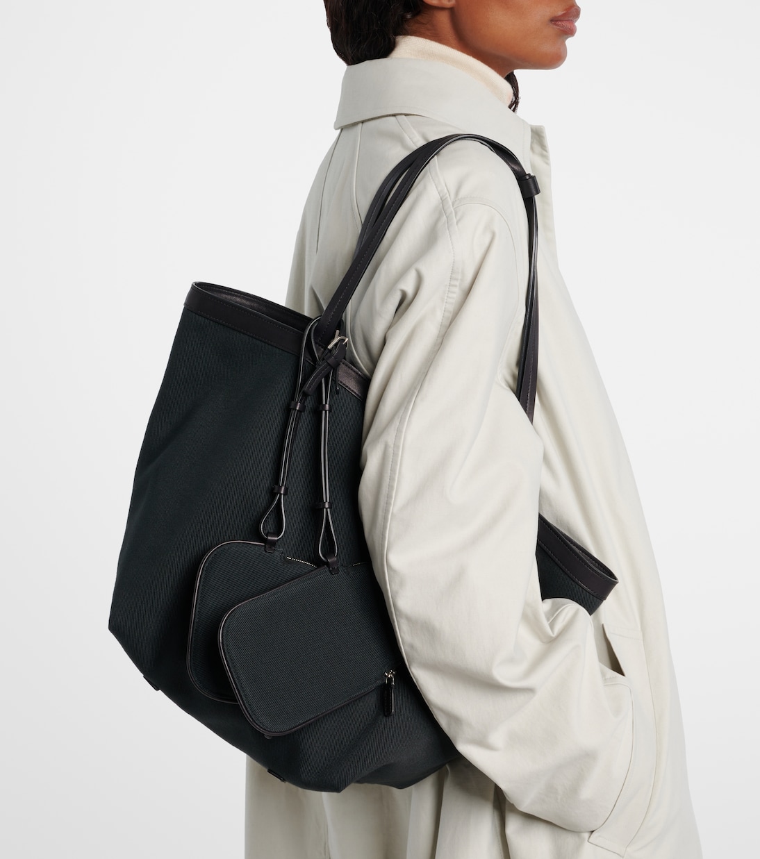 Wendbare Tote Bag Park Three Stitch mit Leder | The Row