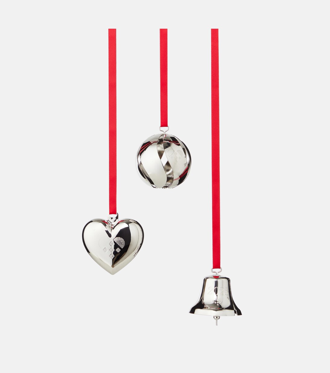Set of 3 palladium-plated ornaments | Georg Jensen