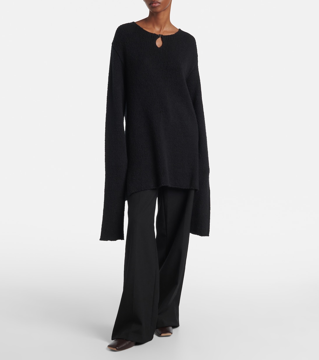 Cotton, silk, and cashmere sweater | Calvin Klein Collection