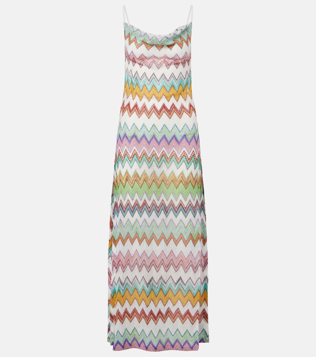 Zigzag lamé maxi dress | Missoni