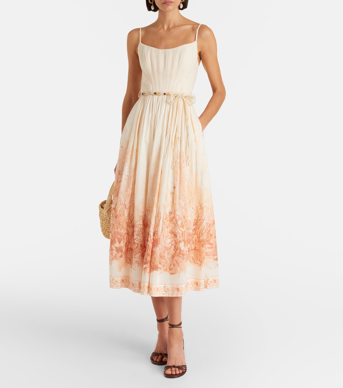 Wanderlust printed cotton midi dress | Zimmermann