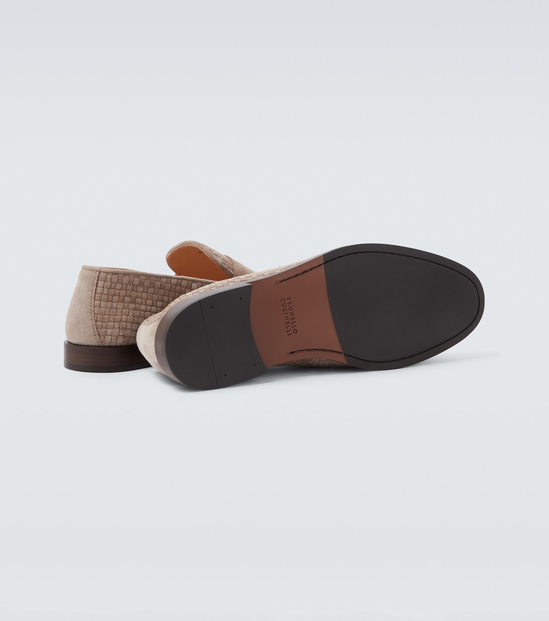 Mocassins tissés en daim | Brunello Cucinelli