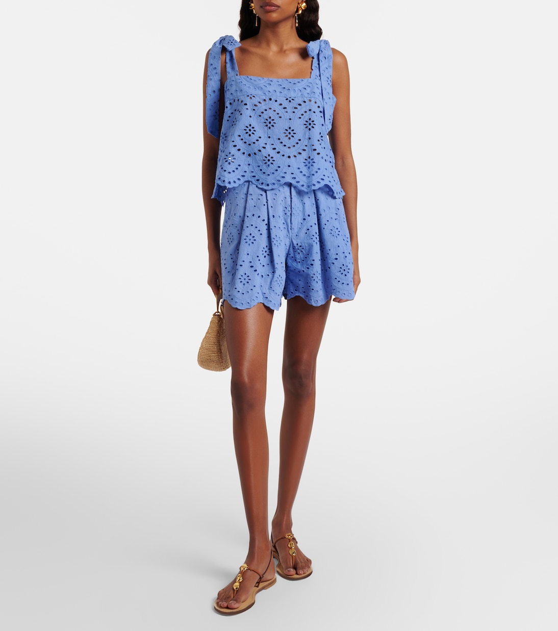 Noa broderie anglaise cotton top | Poupette St Barth