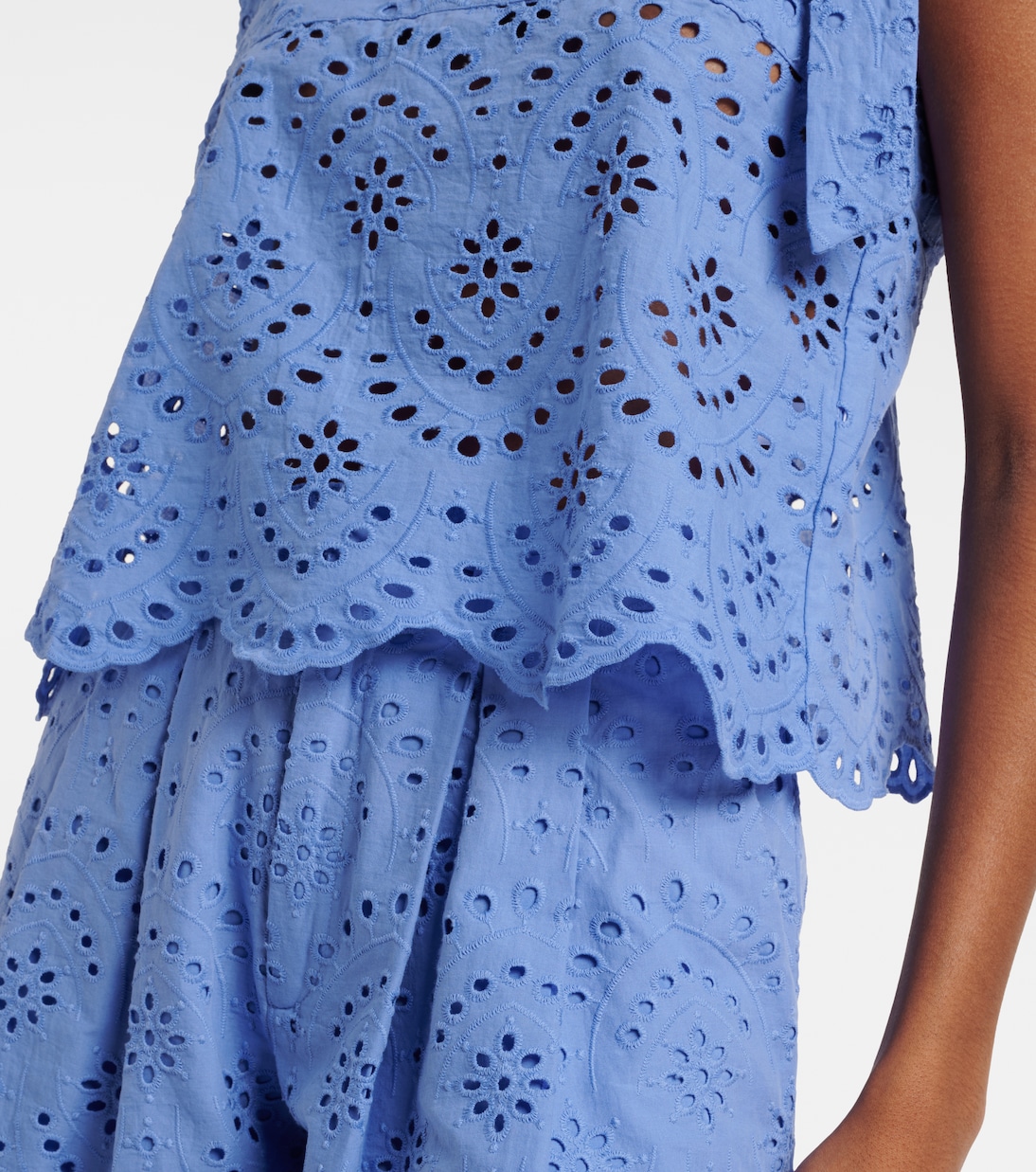 Noa broderie anglaise cotton top | Poupette St Barth