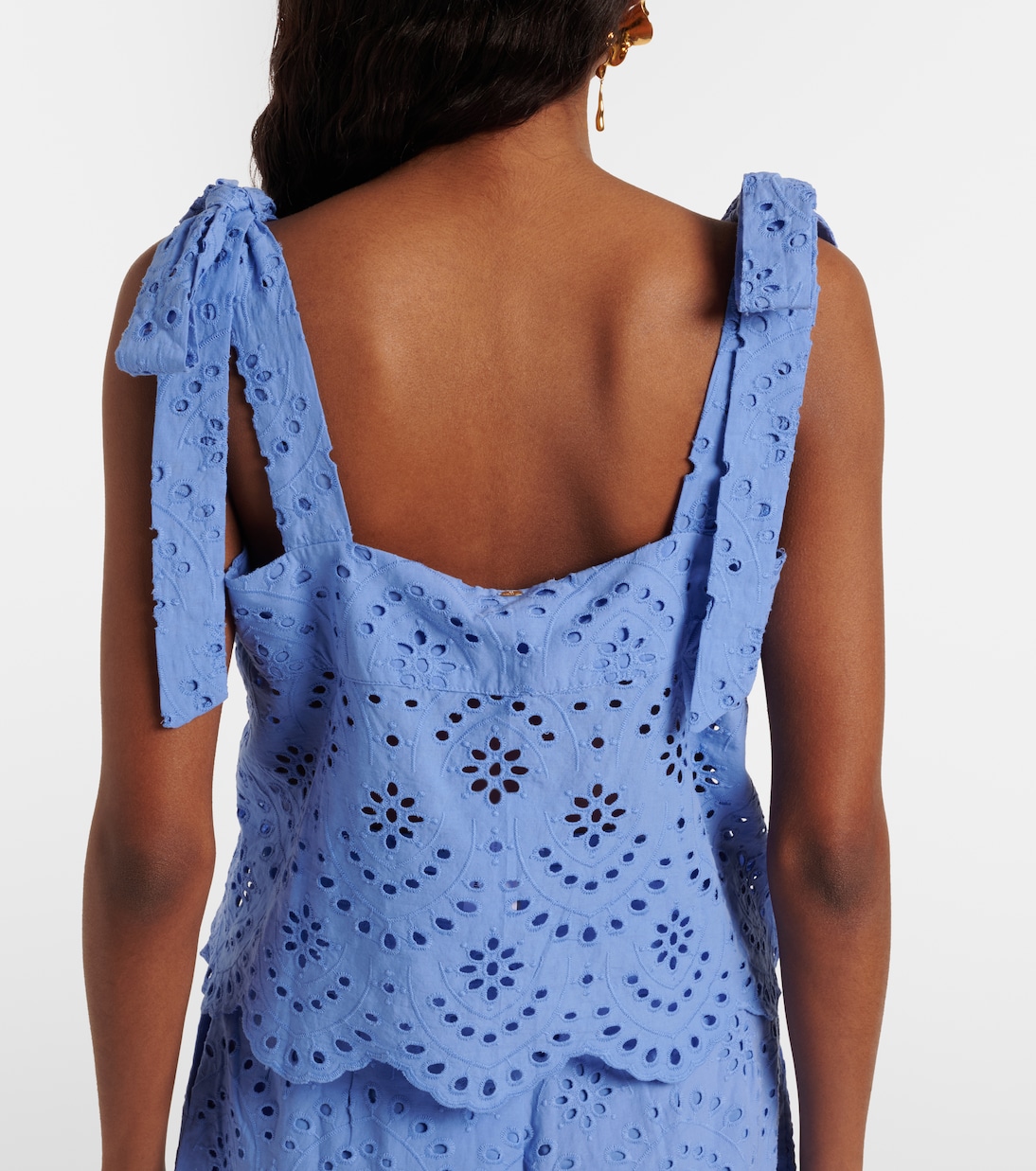 Noa broderie anglaise cotton top | Poupette St Barth