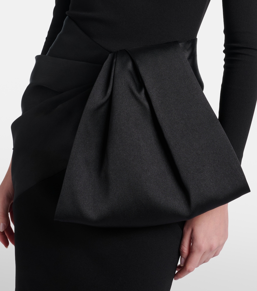 Rhianne satin-trimmed cocktail dress | Solace London