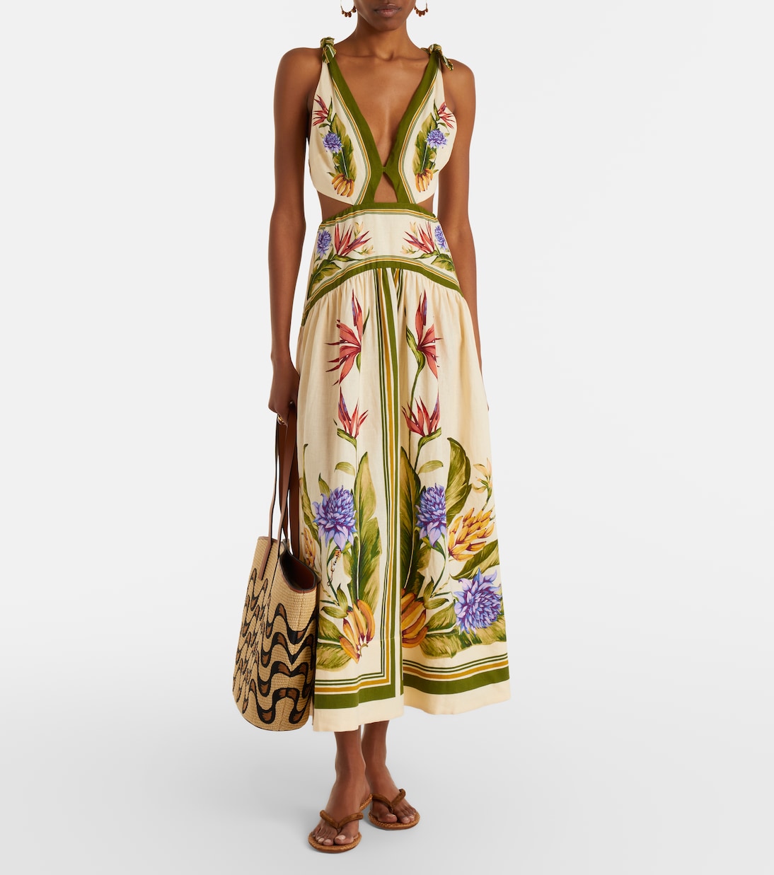 Maxikleid aus einem Leinengemisch | Farm Rio