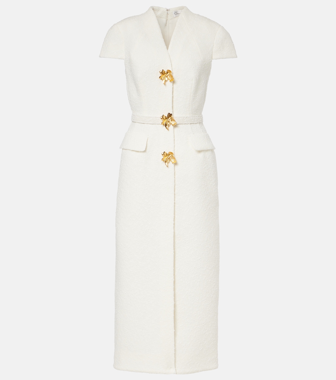 Verziertes Midikleid aus Tweed | Oscar de la Renta