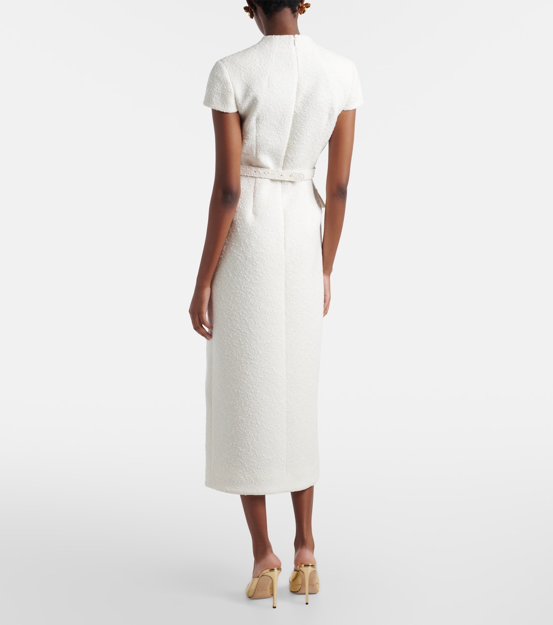 Verziertes Midikleid aus Tweed | Oscar de la Renta