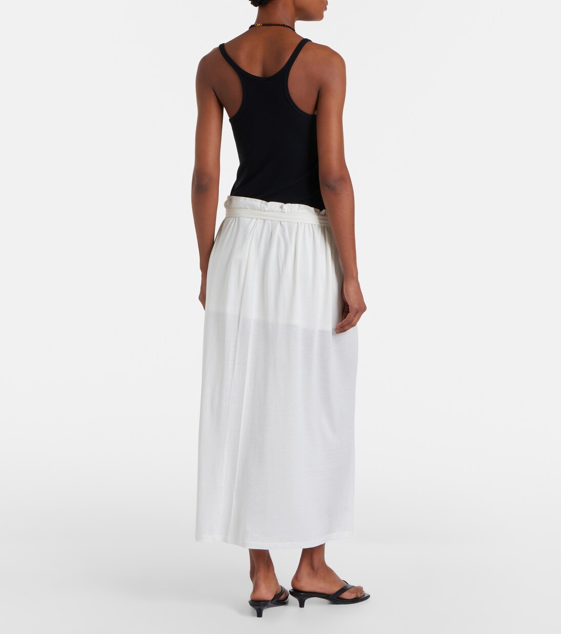 Falda envolvente de algodón y seda | Toteme