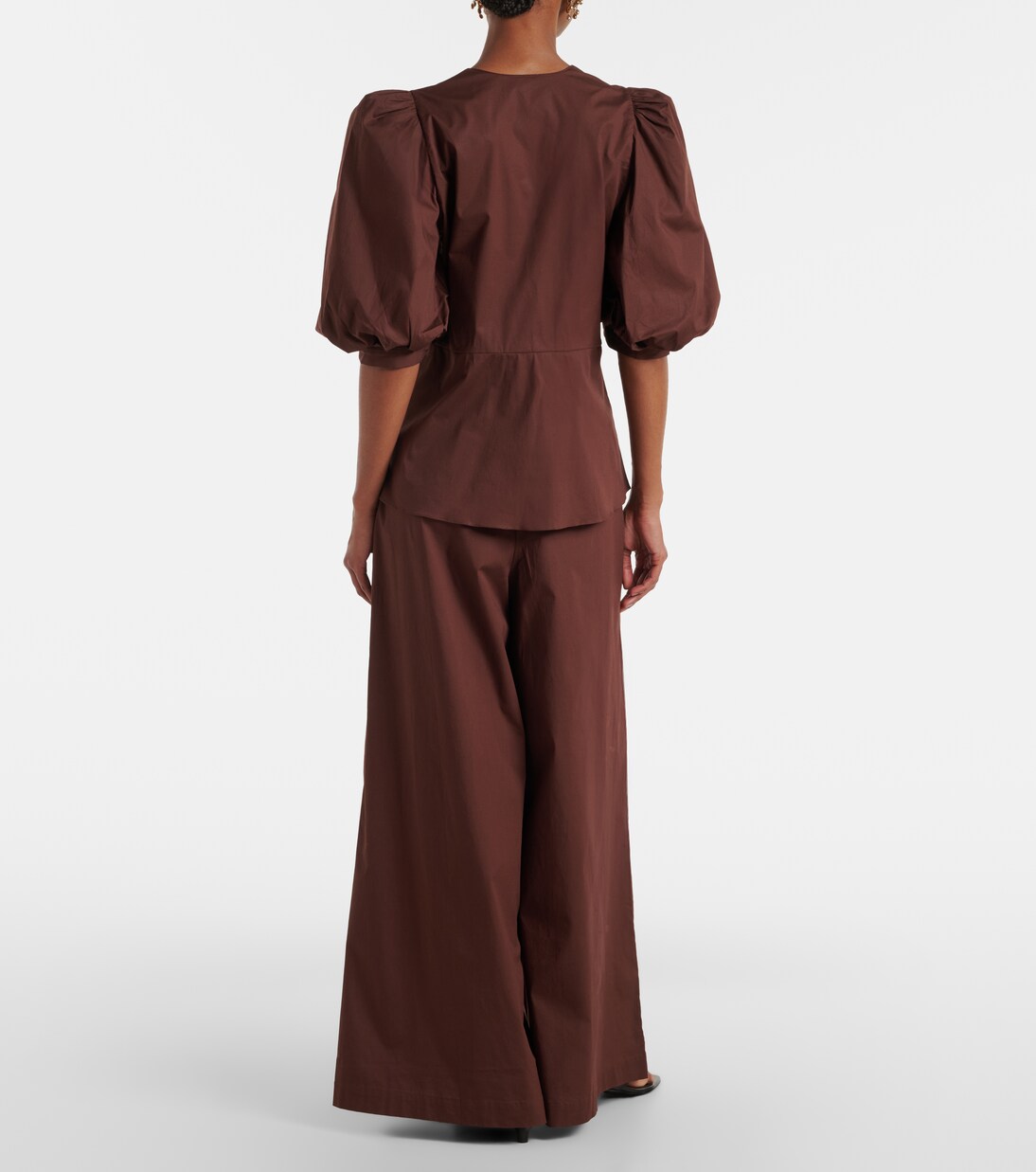 Cotton-blend wide-leg pants | Adriana Degreas