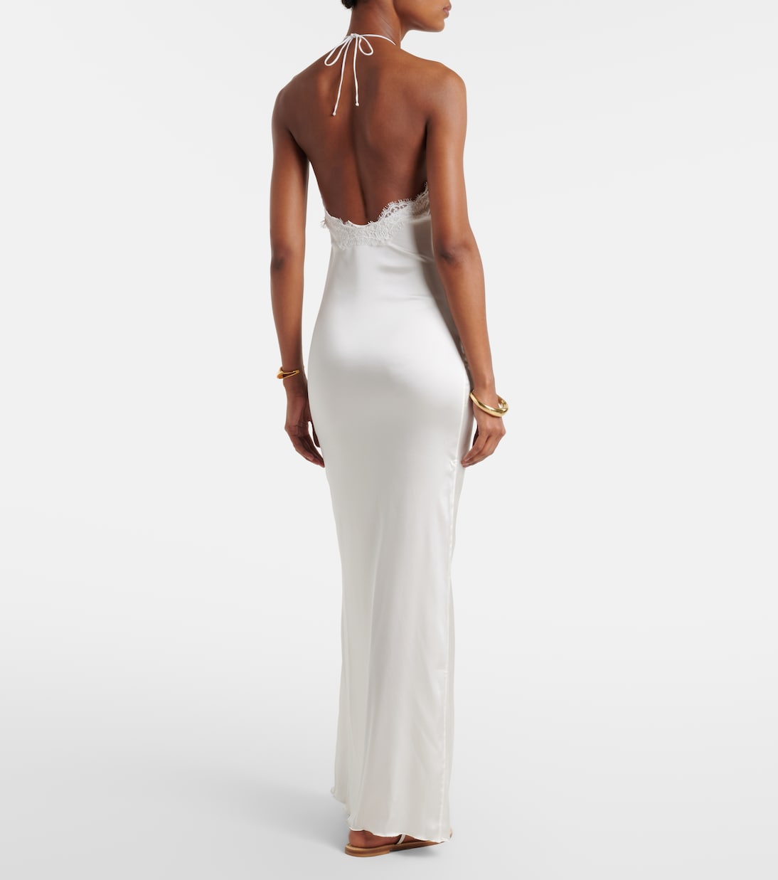 Bridal Maxikleid aus Satin mit Spitze | Oséree