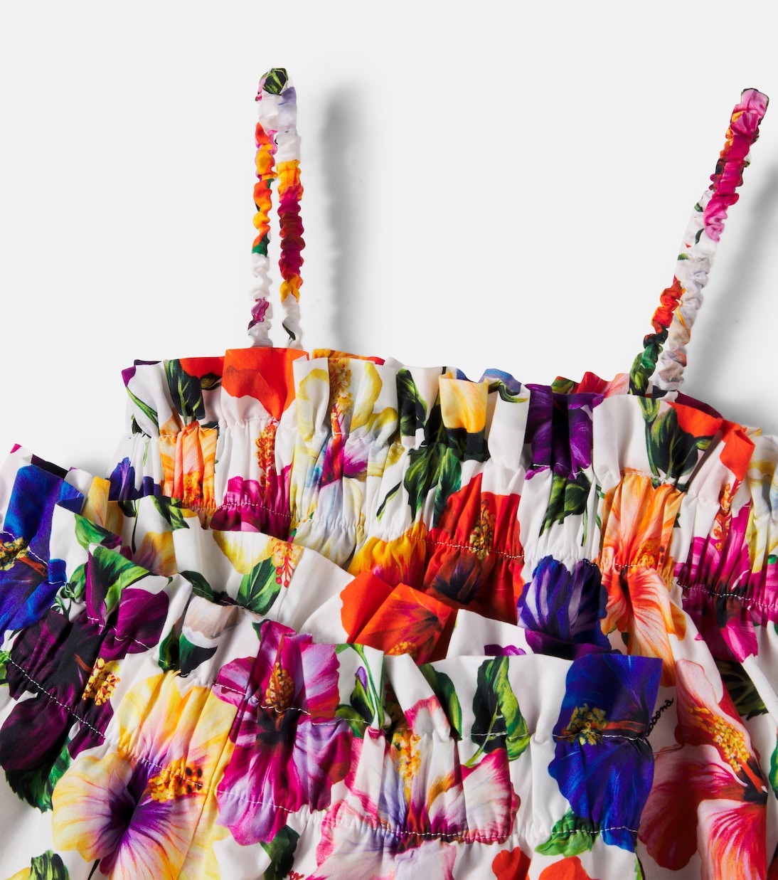 Floral cotton top and shorts set | Dolce&Gabbana Kids