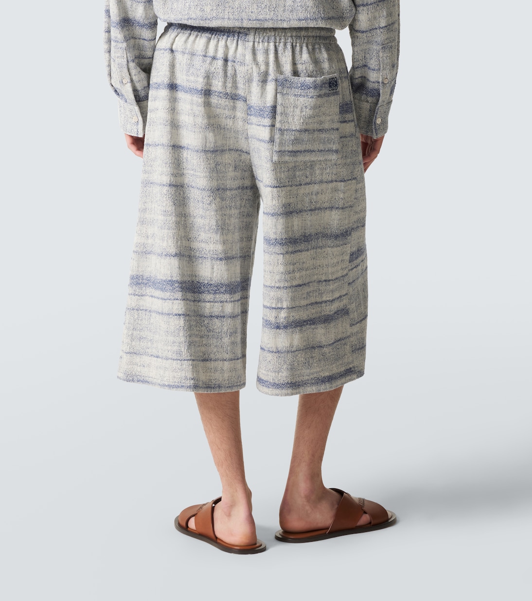 Paula's Ibiza denim jacquard Bermuda shorts | Loewe