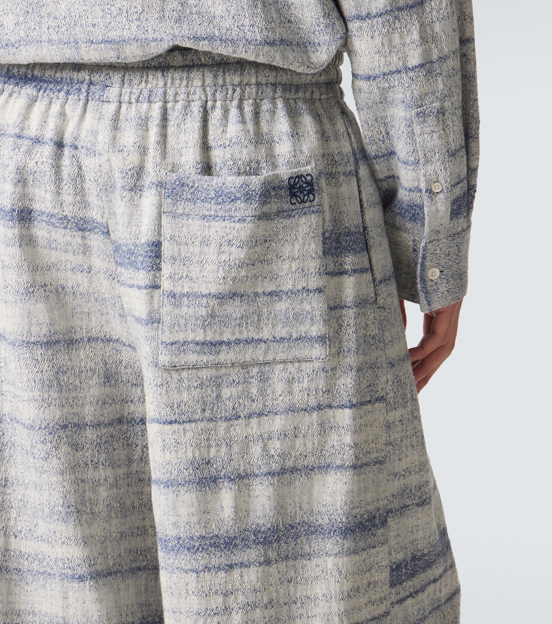 Paula's Ibiza denim jacquard Bermuda shorts | Loewe