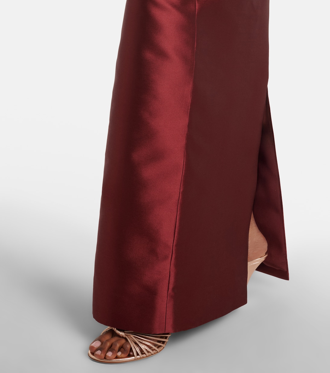 Robe en satin à appliqués floraux | Erdem