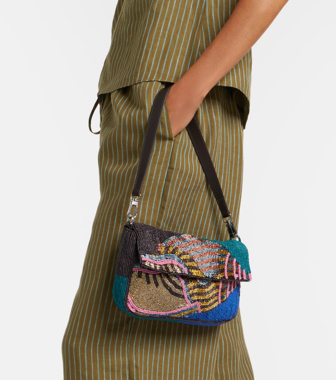 Timmy beaded shoulder bag | Staud
