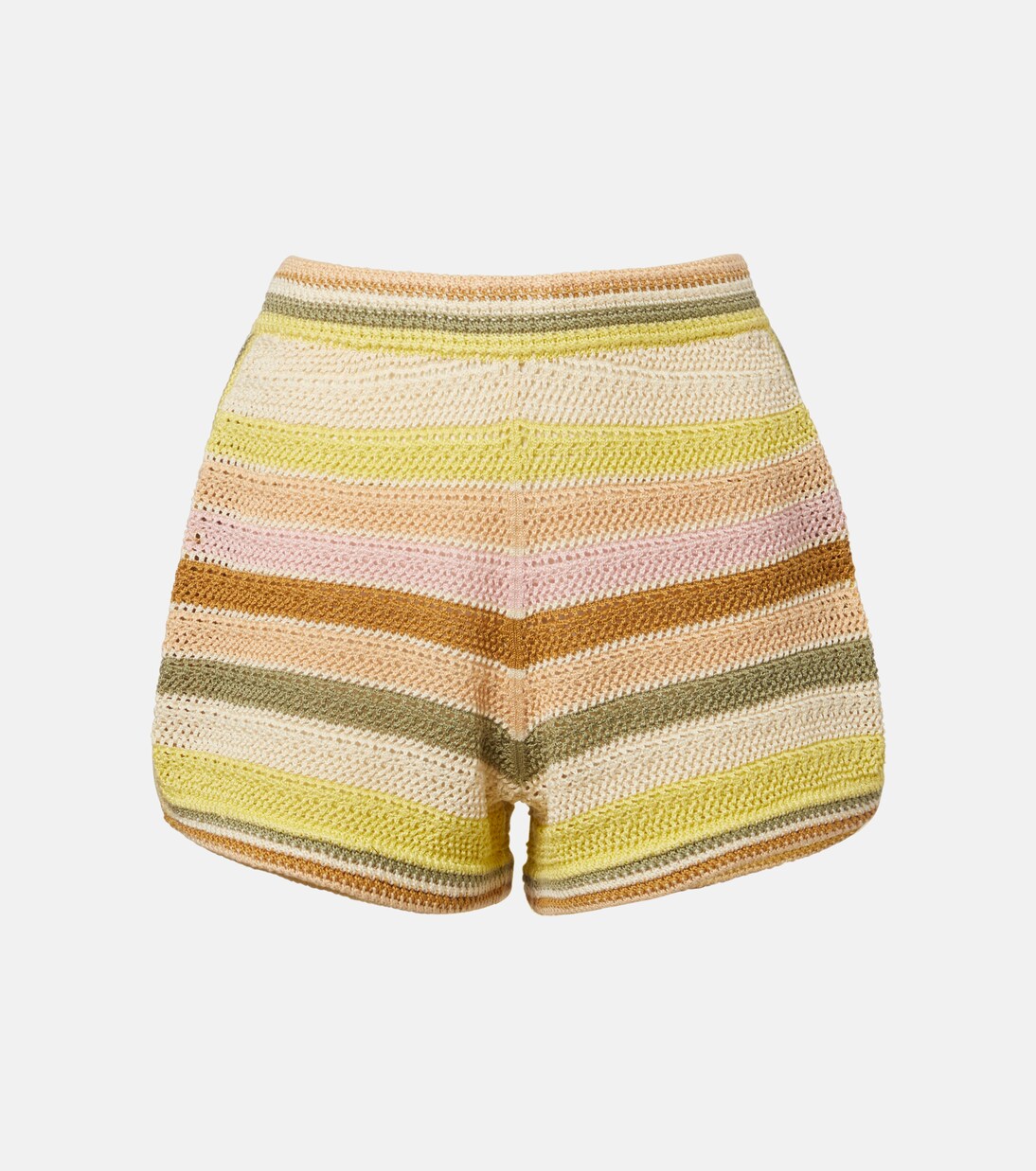Indra crochet striped cotton shorts | Zimmermann