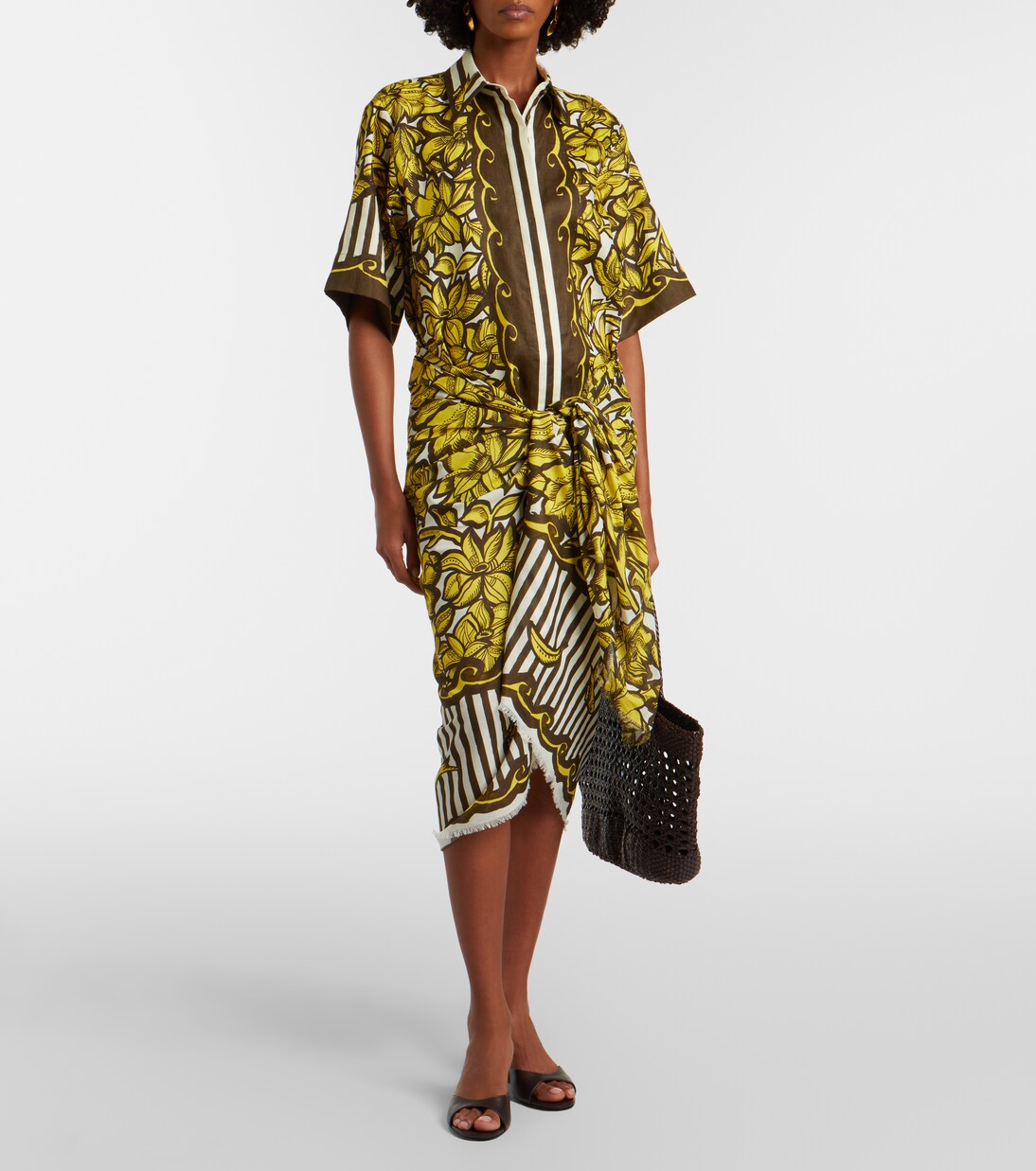 Mona floral cotton beach cover-up | Alémais