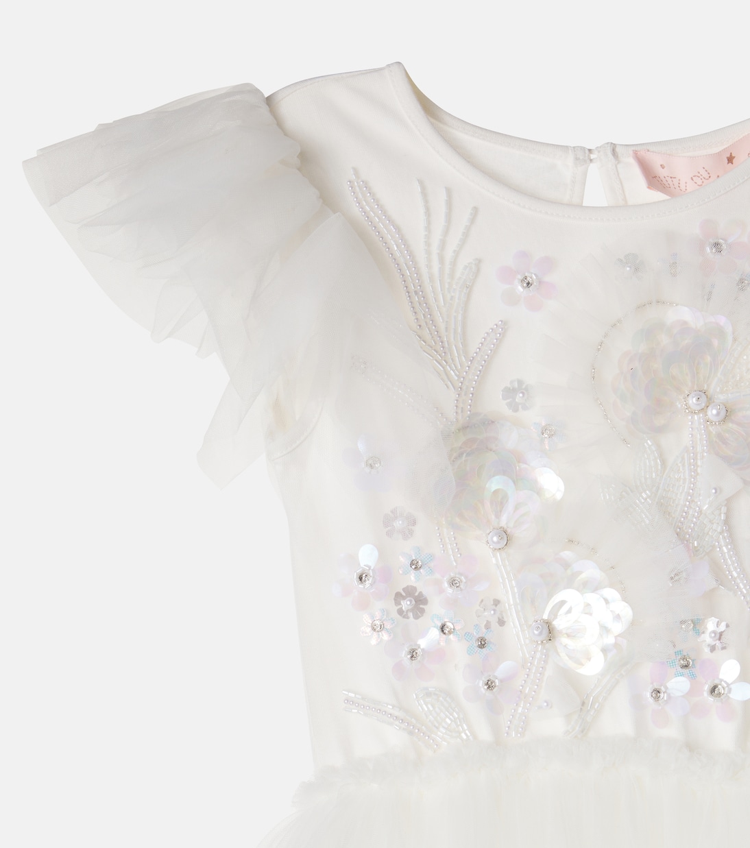 Vestido Cascade de tul adornado | Tutu Du Monde