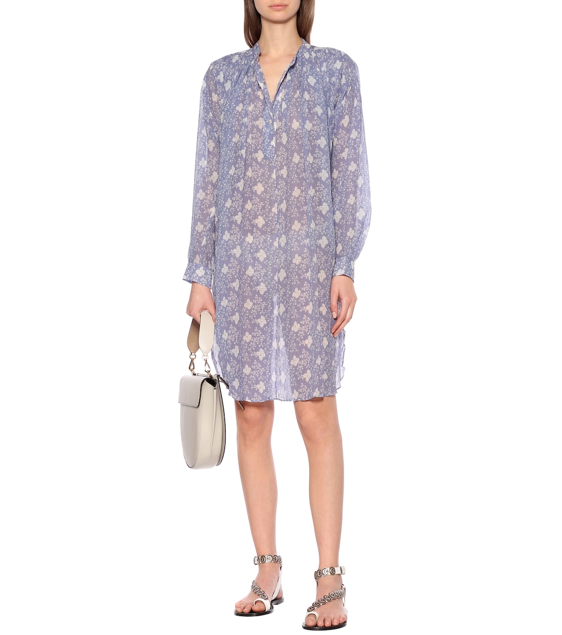 Robe chemise Erika imprimée en coton et soie | Isabel Marant