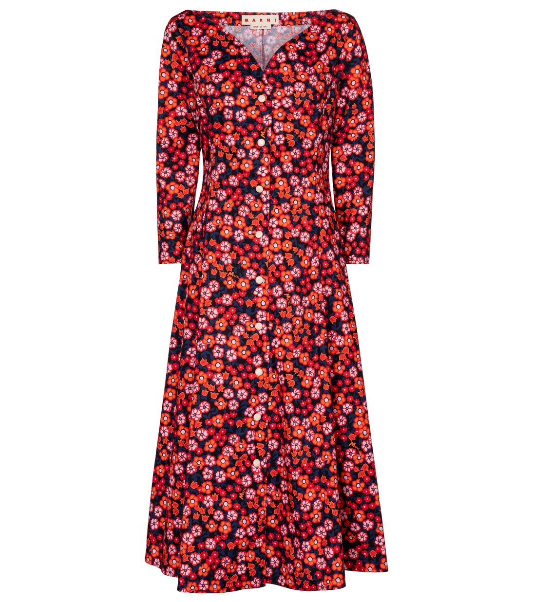Floral cotton midi dress | Marni