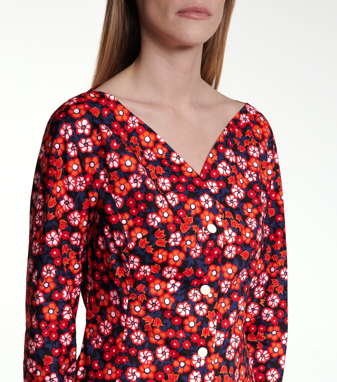 Floral cotton midi dress | Marni