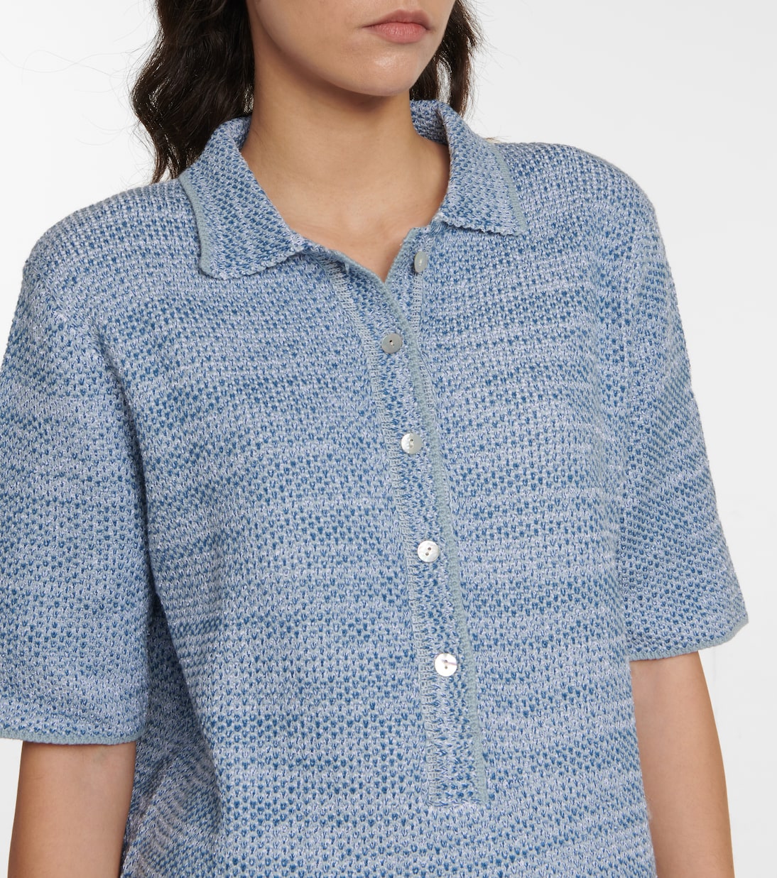 Azzura Knit Aida polo shirt | The Upside
